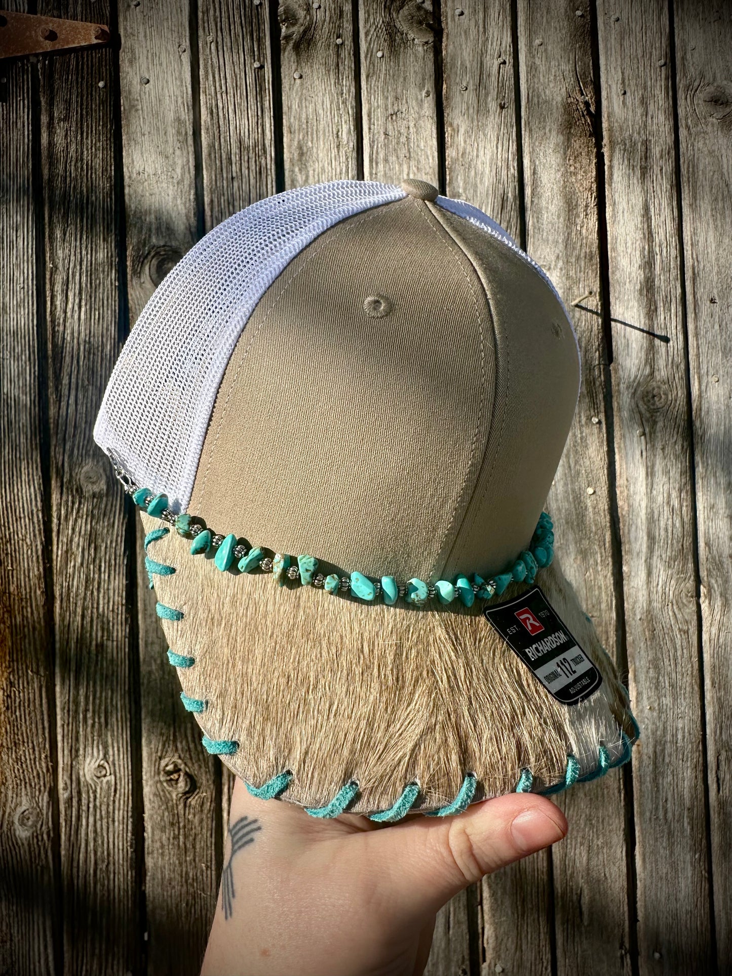 Cowhide Trucker Hat #27
