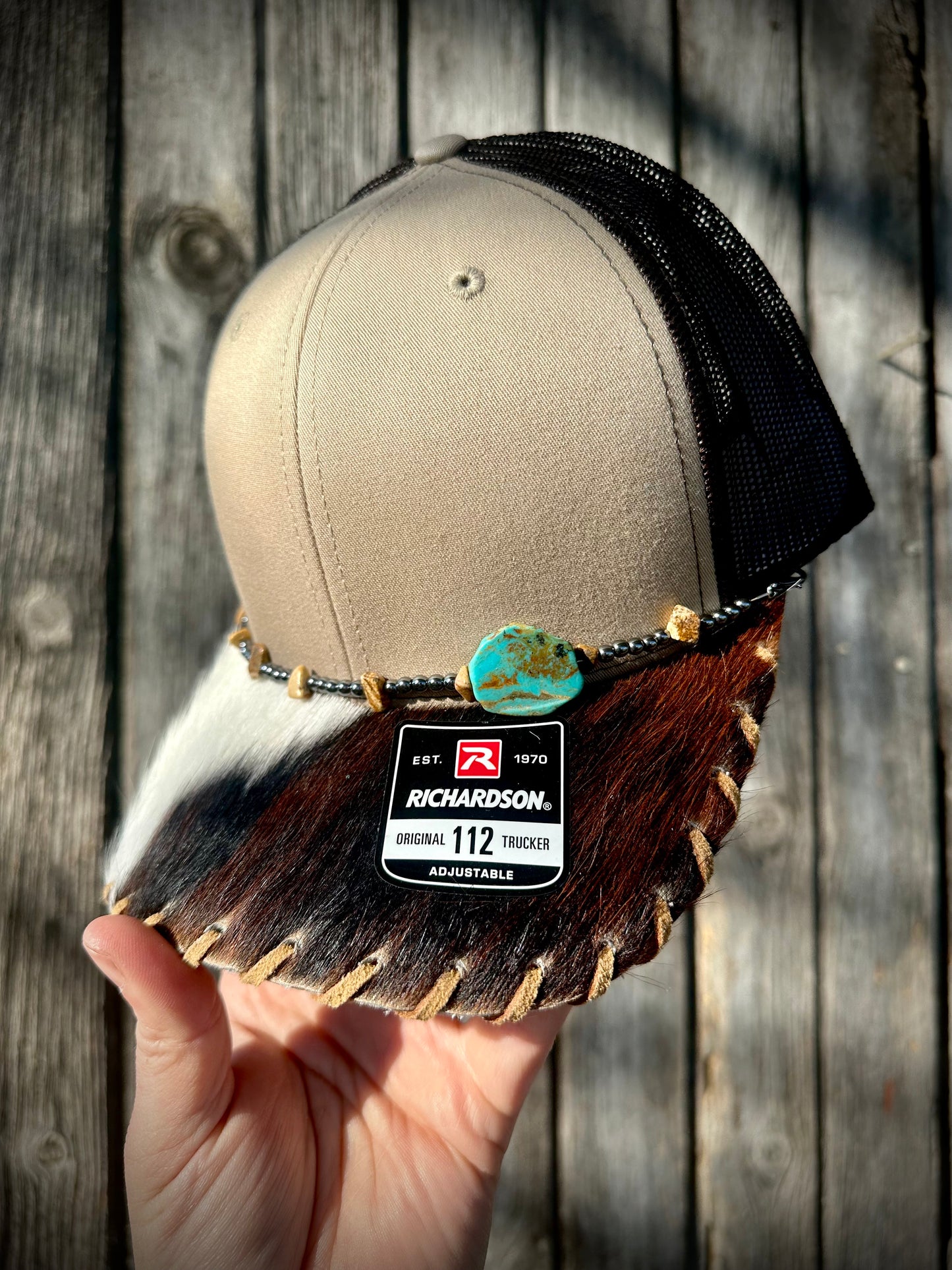 Cowhide Trucker Hat #5