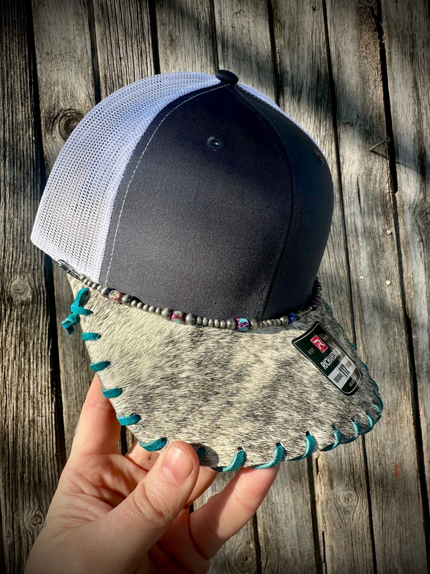 Cowhide Trucker Hat #2