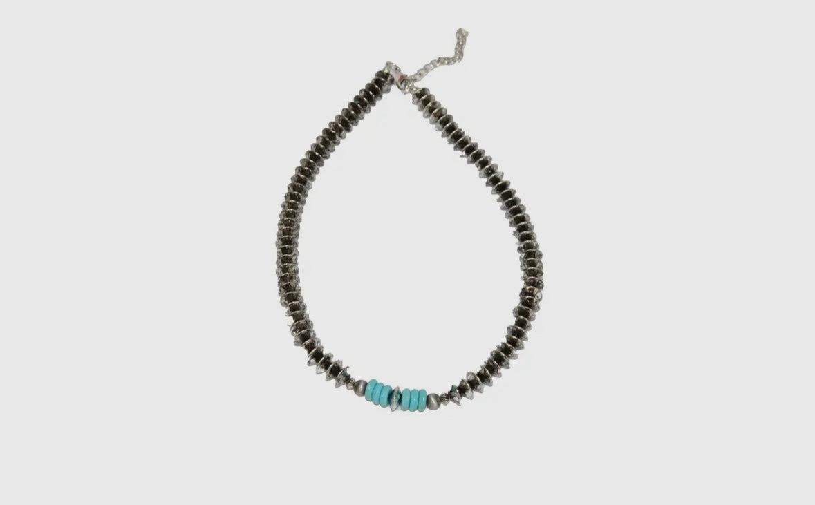 16” Silver Disc Necklace