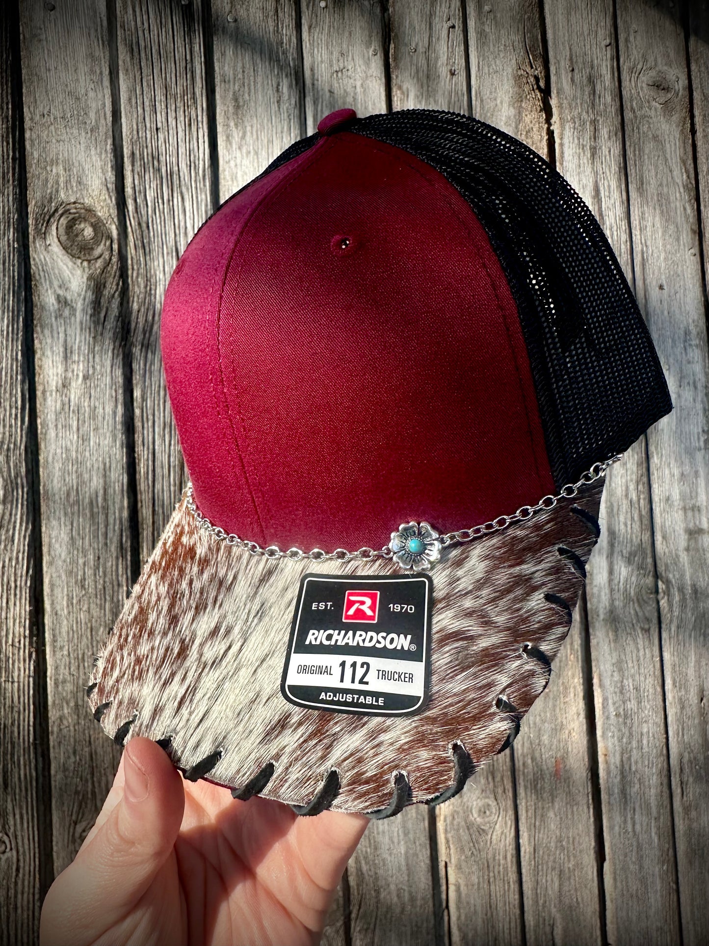 Cowhide Trucker Hat #3