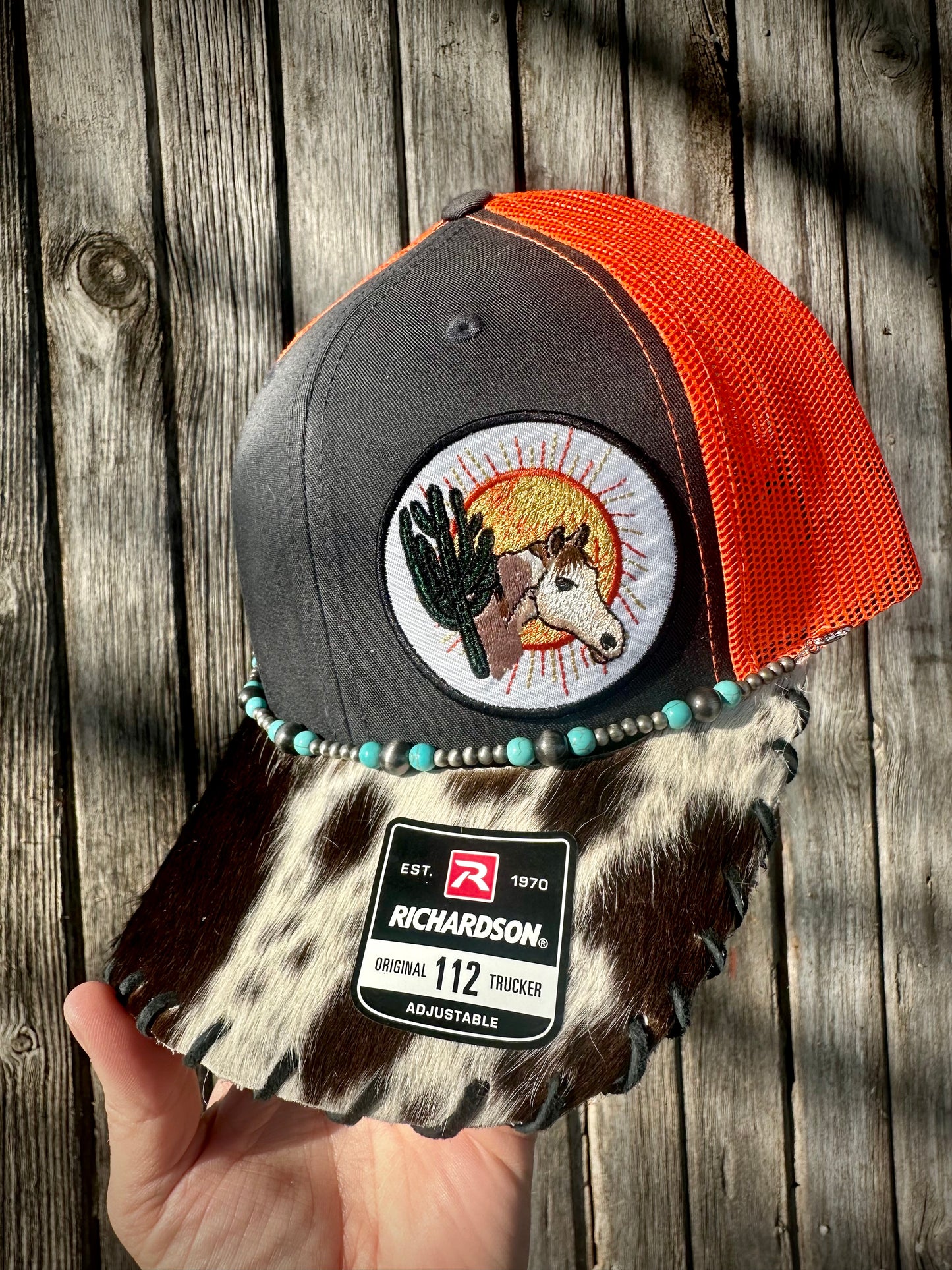 Cowhide Trucker Hat #11