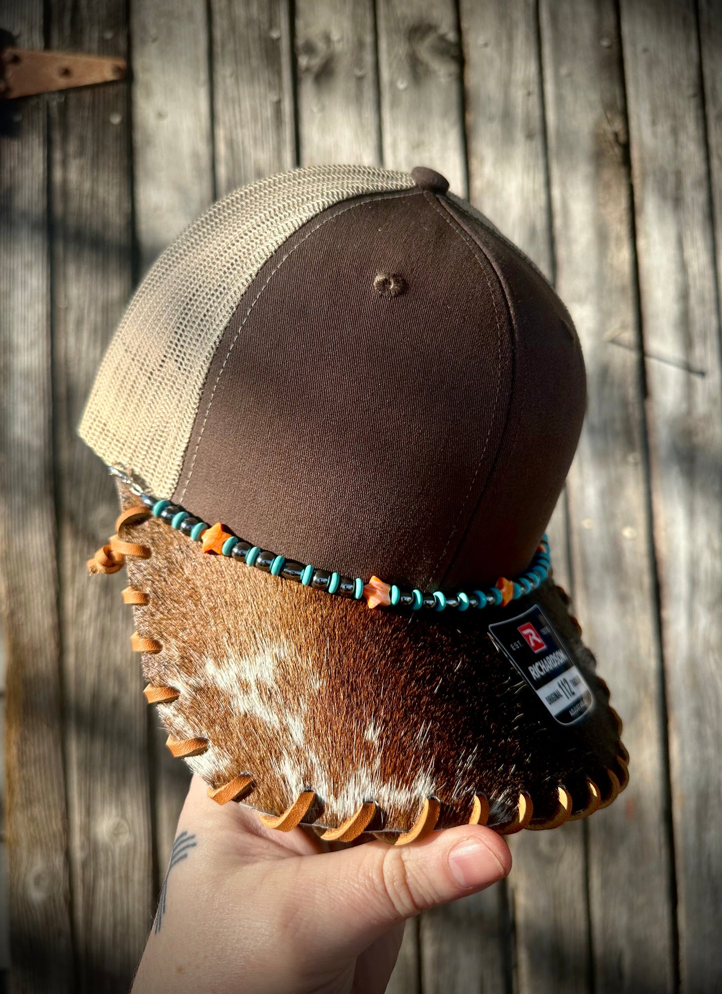 Cowhide Trucker Hat #26