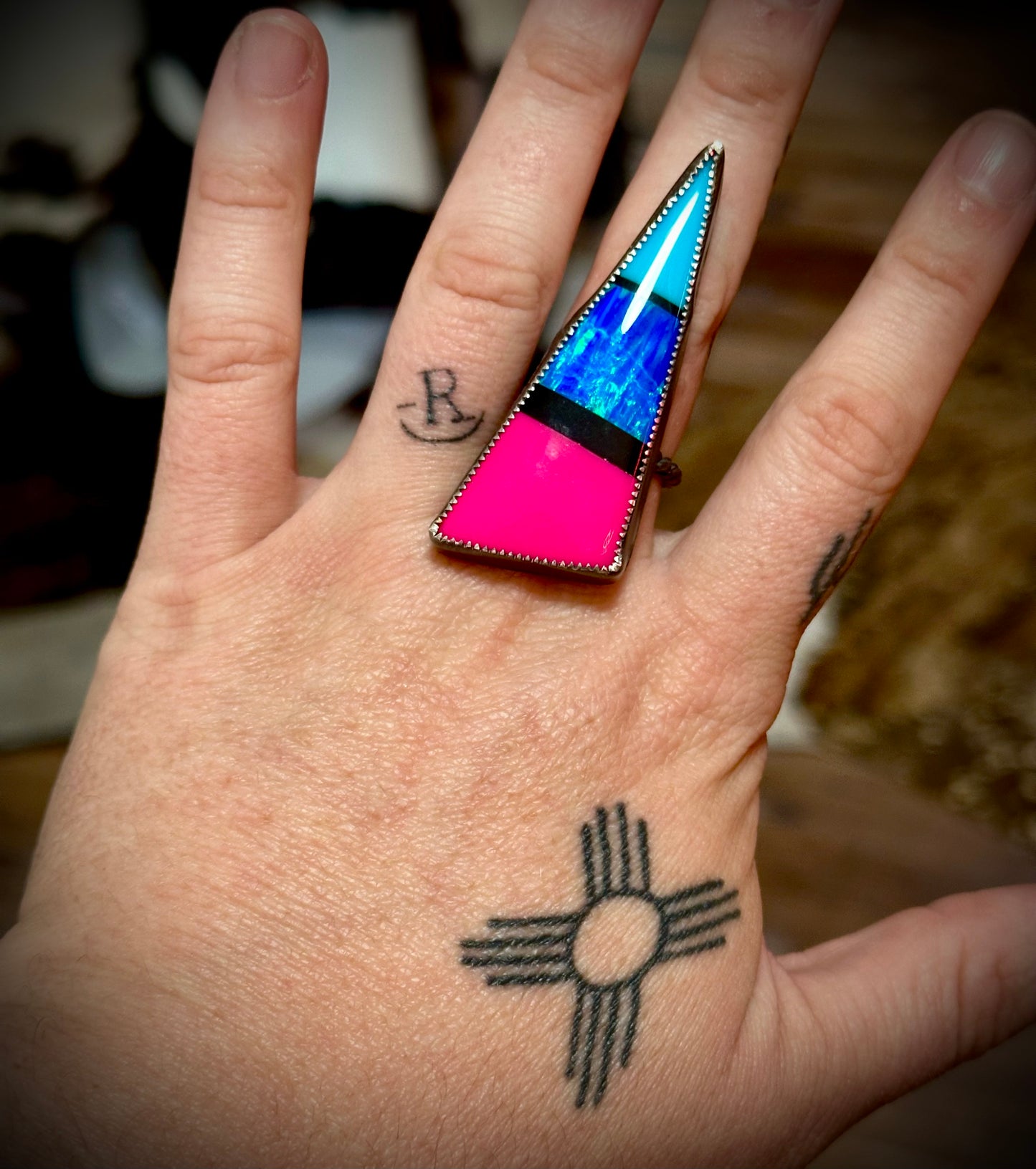 Color Block Statement Ring