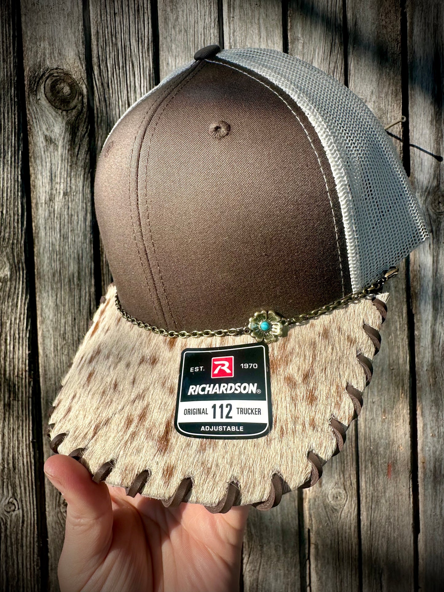 Cowhide Trucker Hat #6