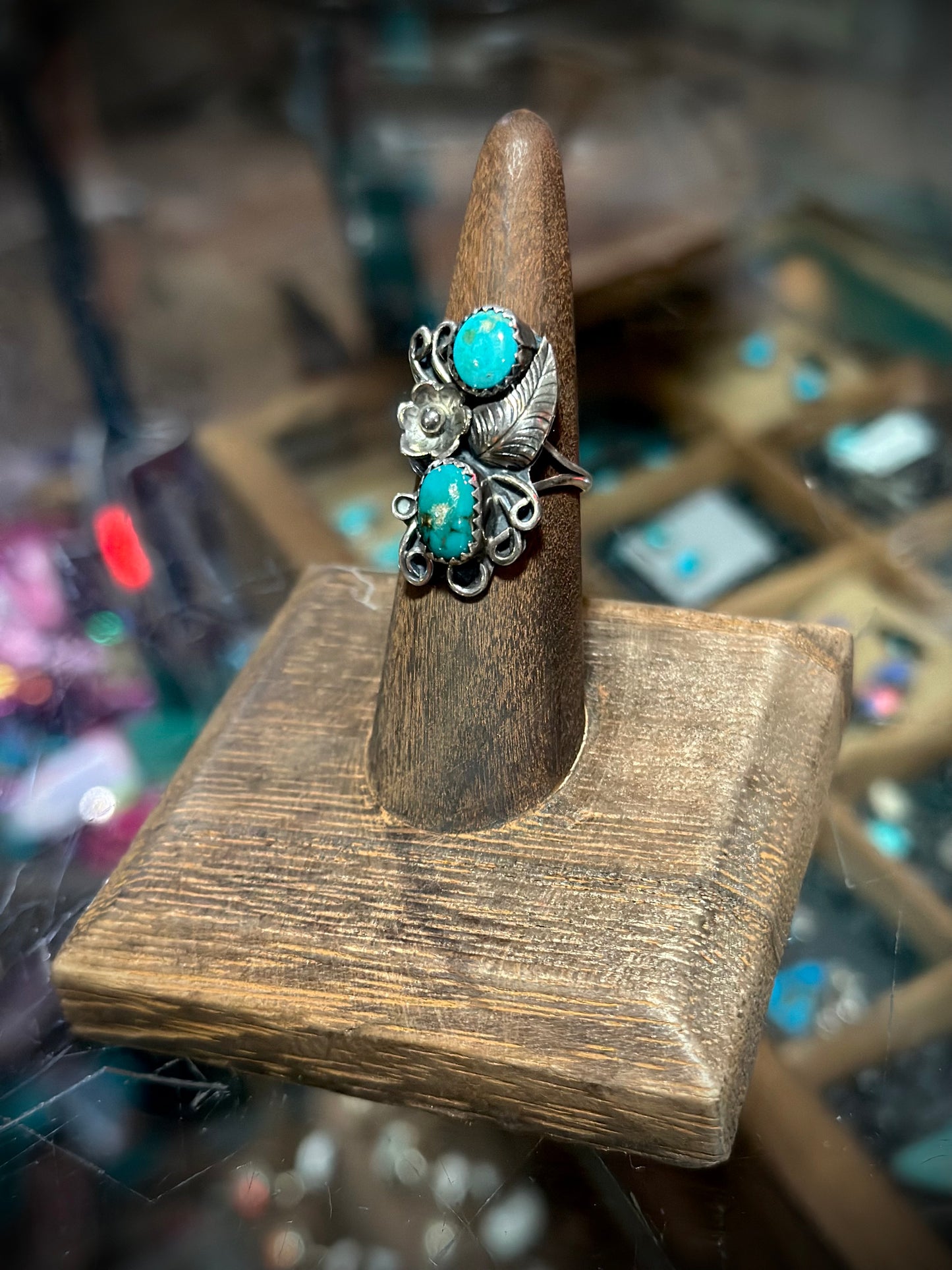Vintage Silver and Turquoise Ring