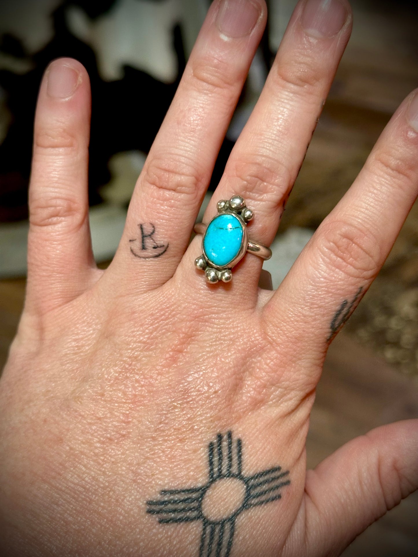 Vintage Silver & Turquoise Ring