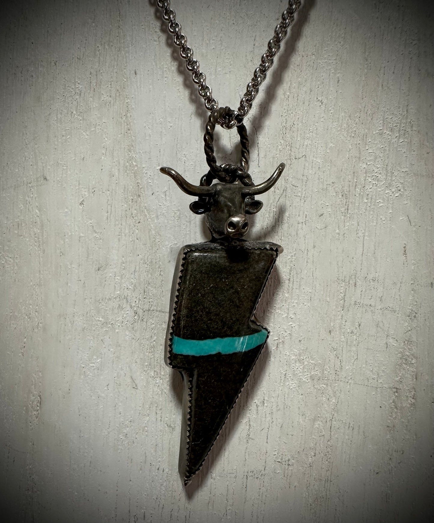 Longhorn N Lightning Necklace