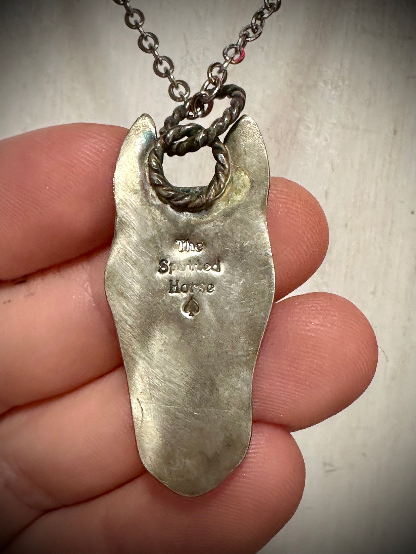 Orange Spiny Horse Necklace