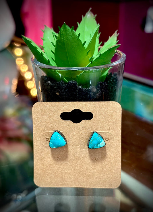 Kingman Turquoise Stud Earrings #4