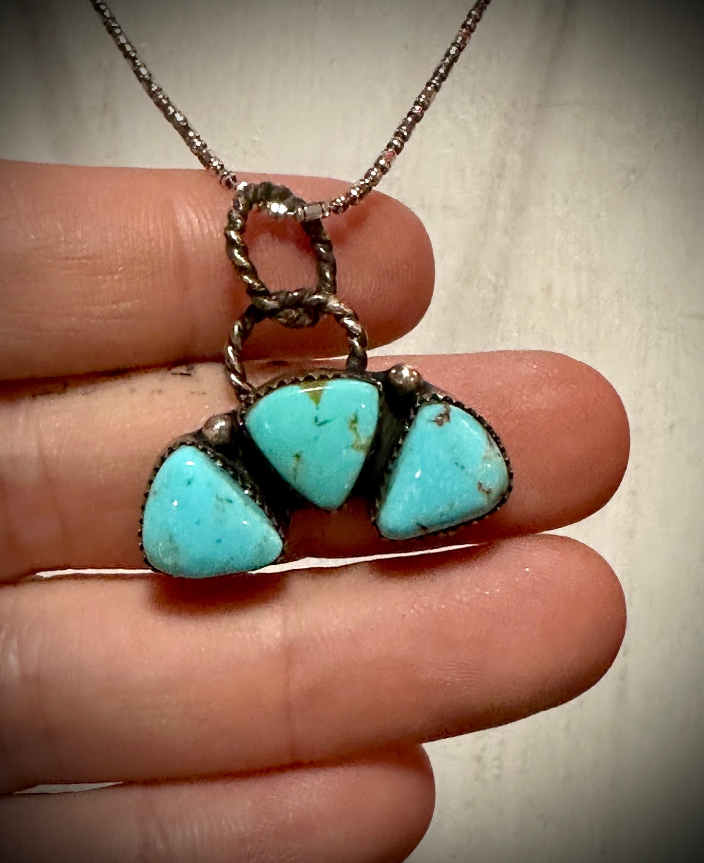 Turquoise Cluster Necklace