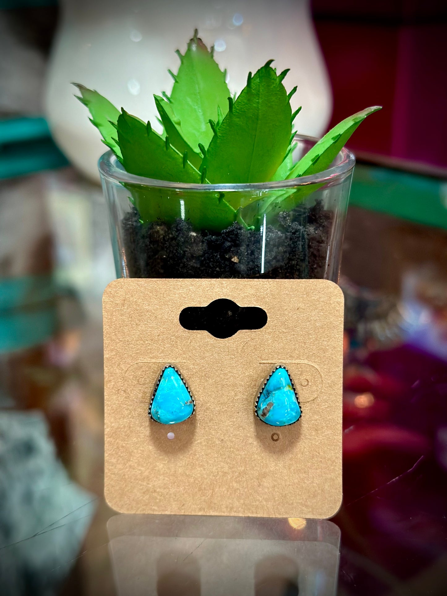 Kingman Turquoise Stud Earrings #2