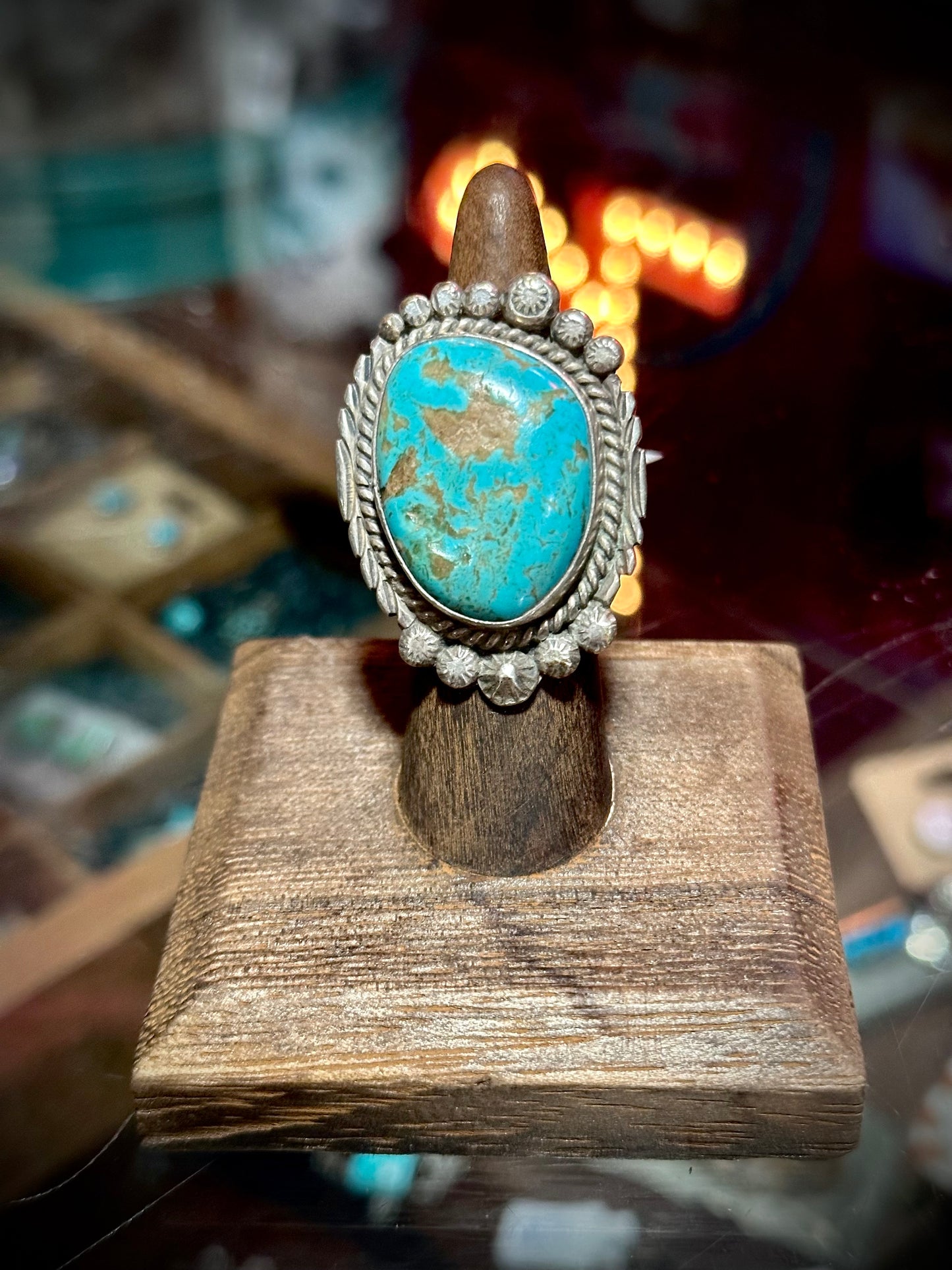 Large Vintage Turquoise Ring