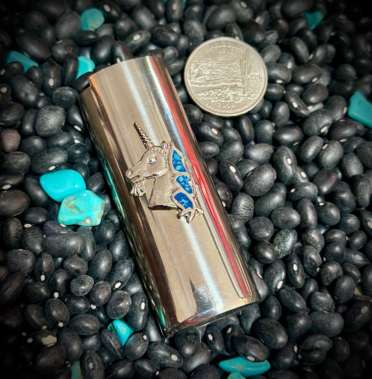 Turquoise Unicorn Lighter Cover #2