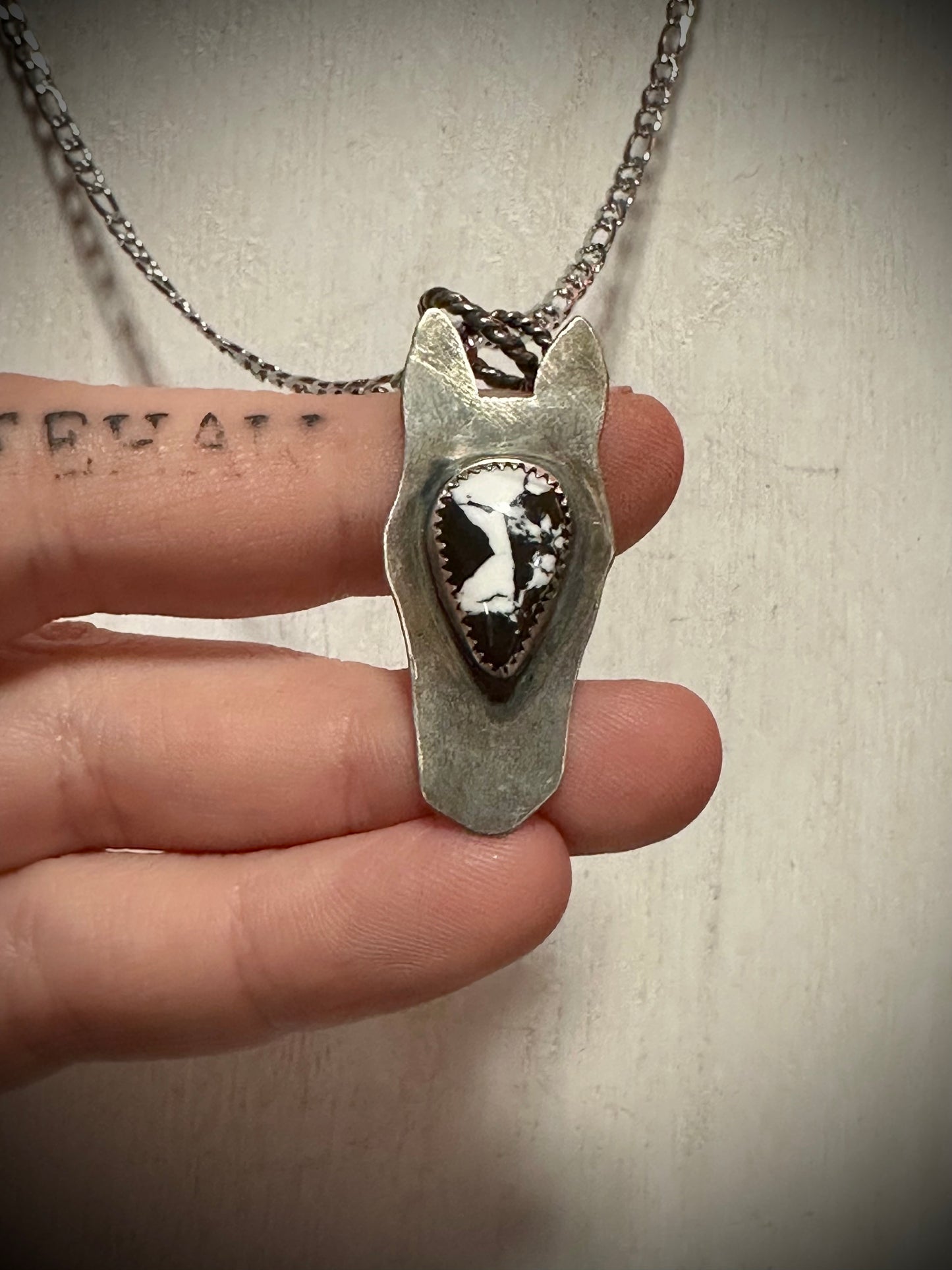 White Buffalo Horse Necklace