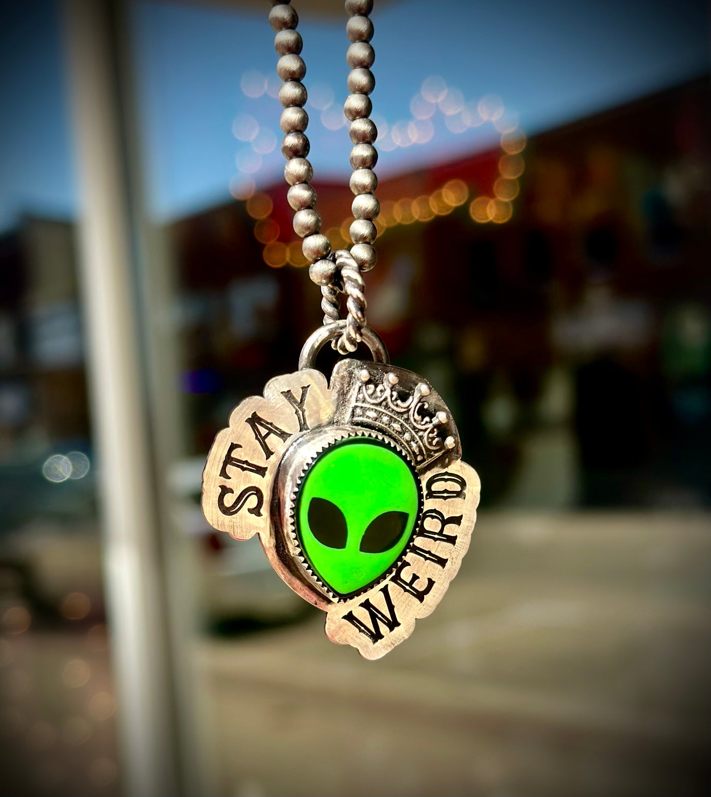 STAY WEIRD Pendant