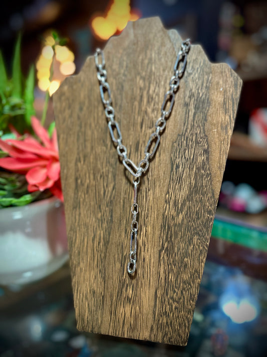 17” Chunky Chain Lariat Necklace