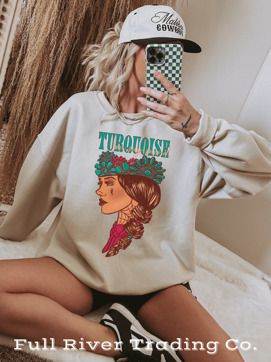 “Turquoise on my Mind” Crewneck