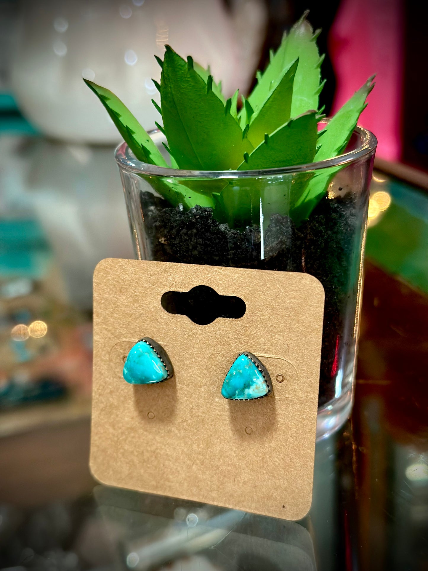 Kingman Turquoise Stud Earrings #4