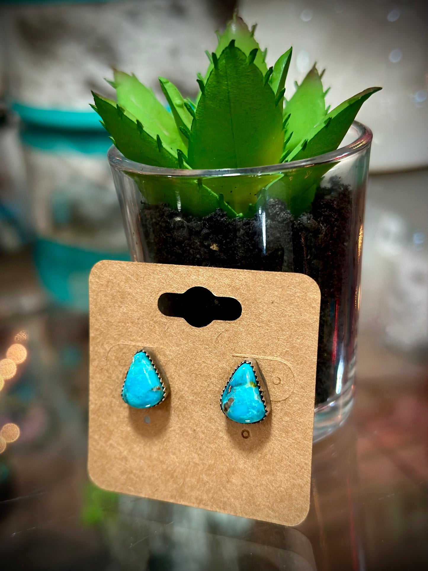 Kingman Turquoise Stud Earrings #2