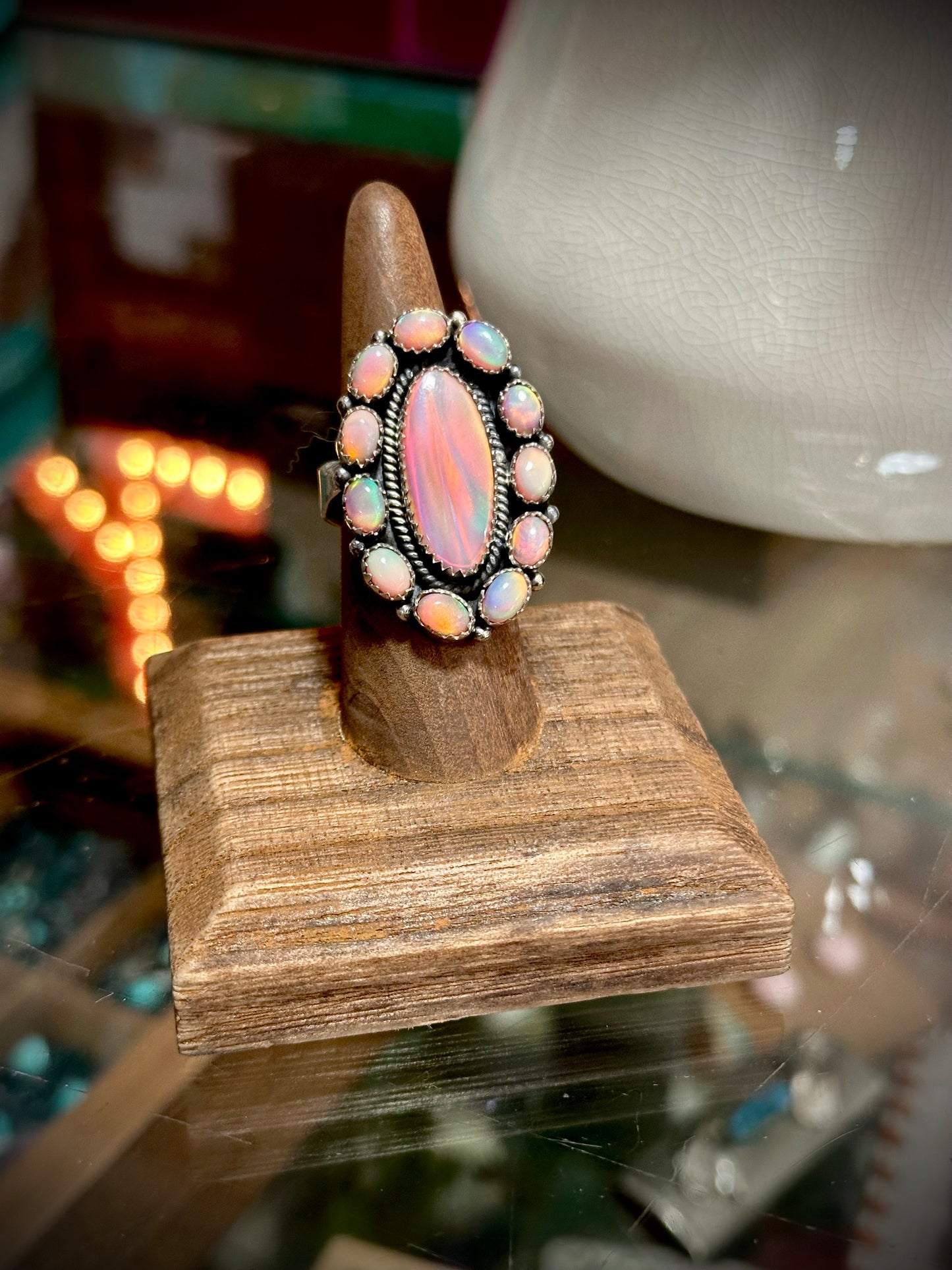 Opal Cluster Ring #1